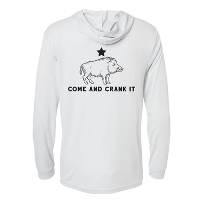 Come and Crank It Performance Hooded Long Sleeve