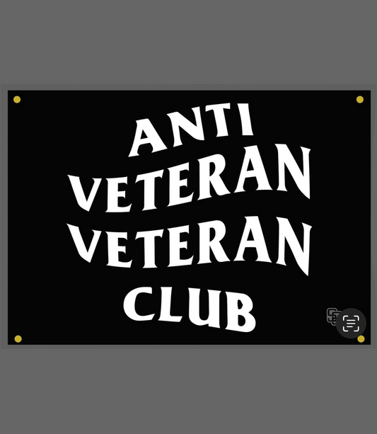 Anti Veteran Veteran Club Flag